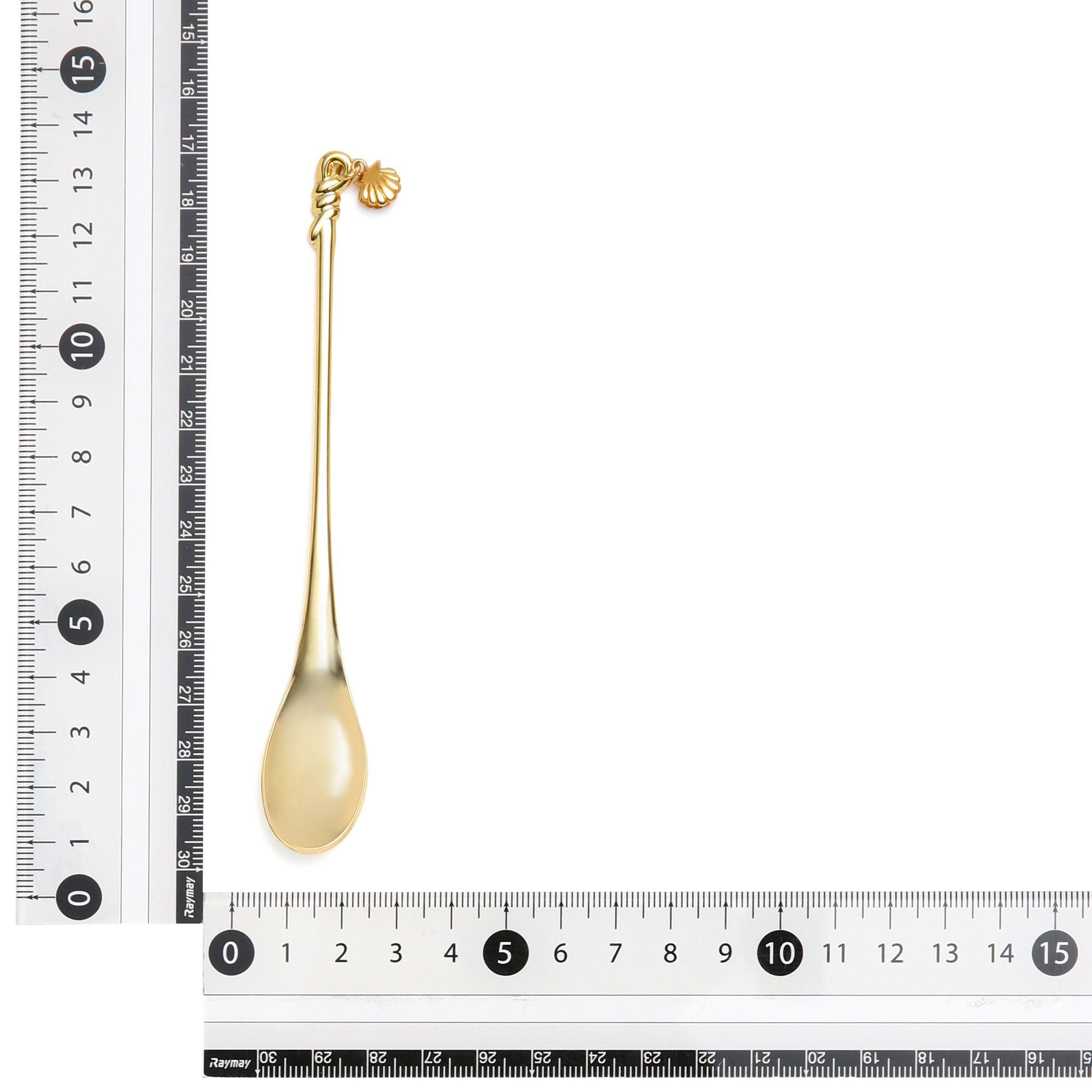 SHELL TEA SPOON GOLD