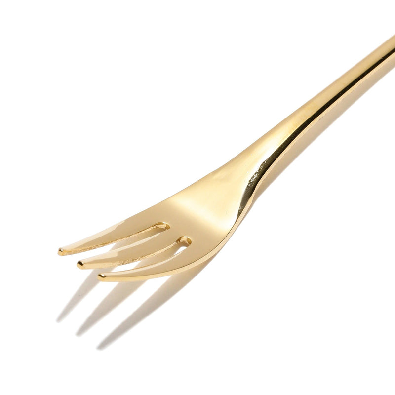 SHELL CAKE FORK GOLD