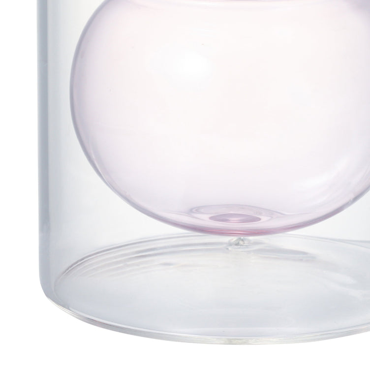 BUBBLE DOUBLE WALL GLASS PINK