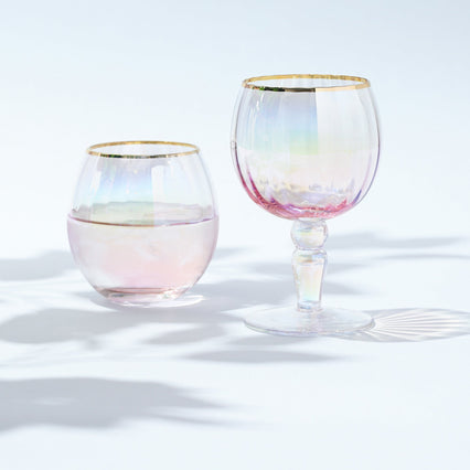 OPAL MOLDED GOBLET PINK