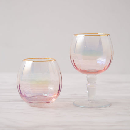 OPAL MOLDED GOBLET PINK