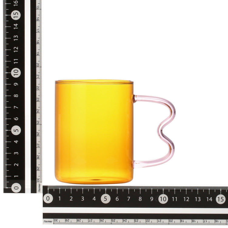 BICOLOR GLASS MUG AMBER