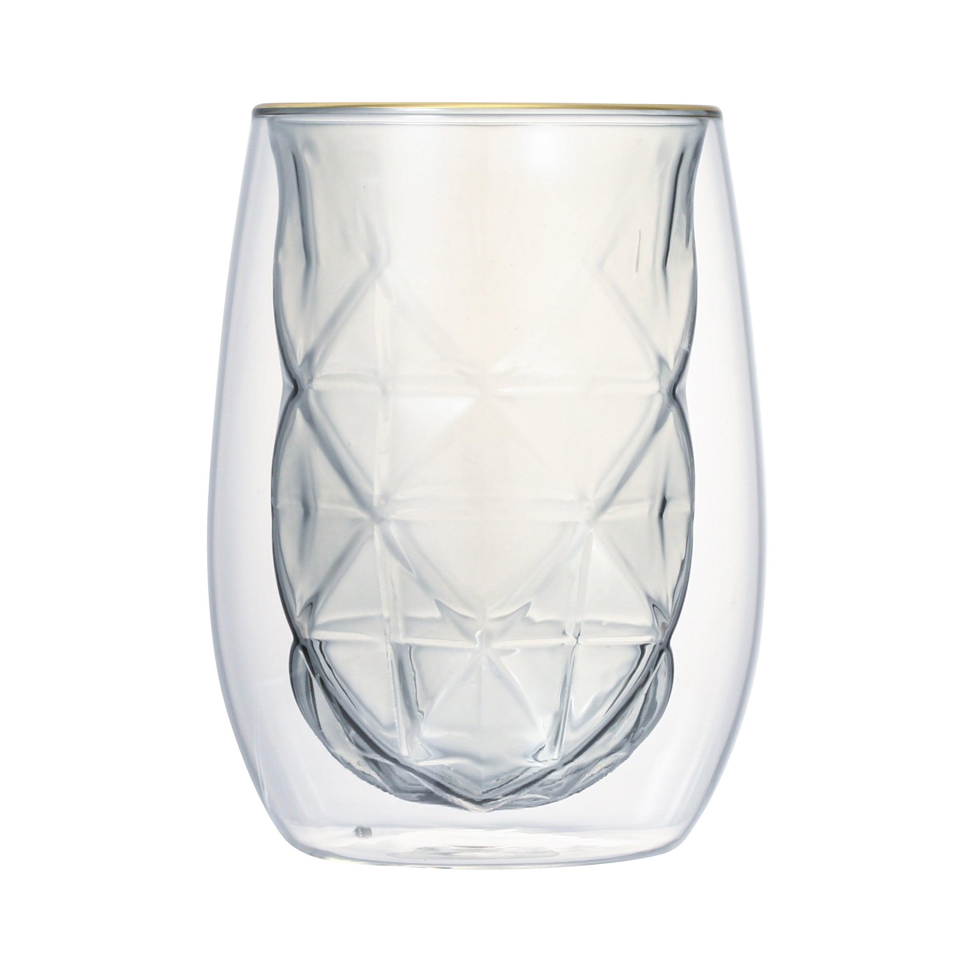 DIA DOUBLE WALL GLASS  GRAY