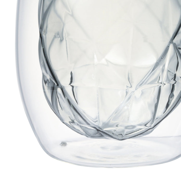 DIA DOUBLE WALL GLASS  GRAY