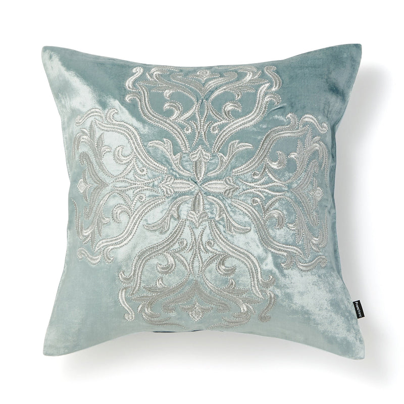 EMB ORNAMENT G CUSHION COVER 450 X 450 LIGHT BLUE