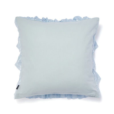 Frill Stripe Cushion Cover 450 X 450 Light Blue