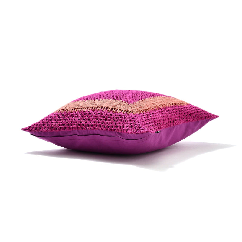 Crochet Square Cushion Cover 450 X 450 Purple