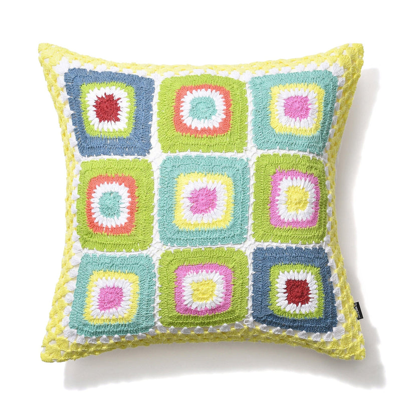 Crochet Block Cushion Cover 450 X 450 Multi