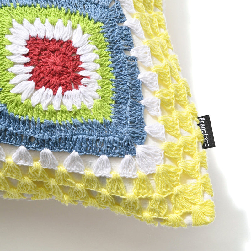 Crochet Block Cushion Cover 450 X 450 Multi