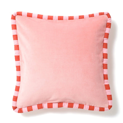 Stripe Piping Cushion Cover 450 X 450 Pink