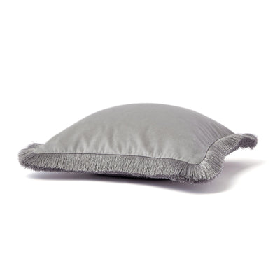 Velvet Fringe Cushion Cover 450 X 450 Gray