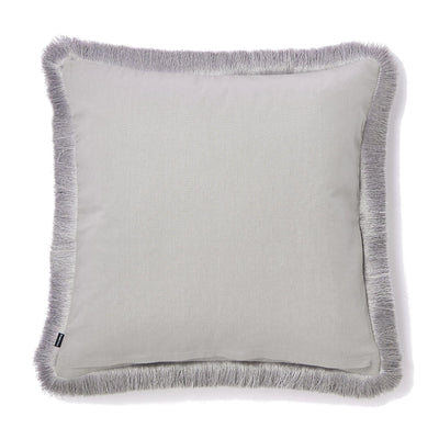 Velvet Fringe Cushion Cover 600 X 600  Gray