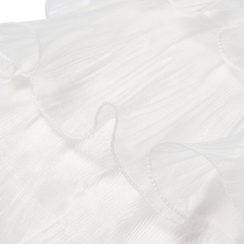 Organdy Frill Cushion Cover 450 X 450 White