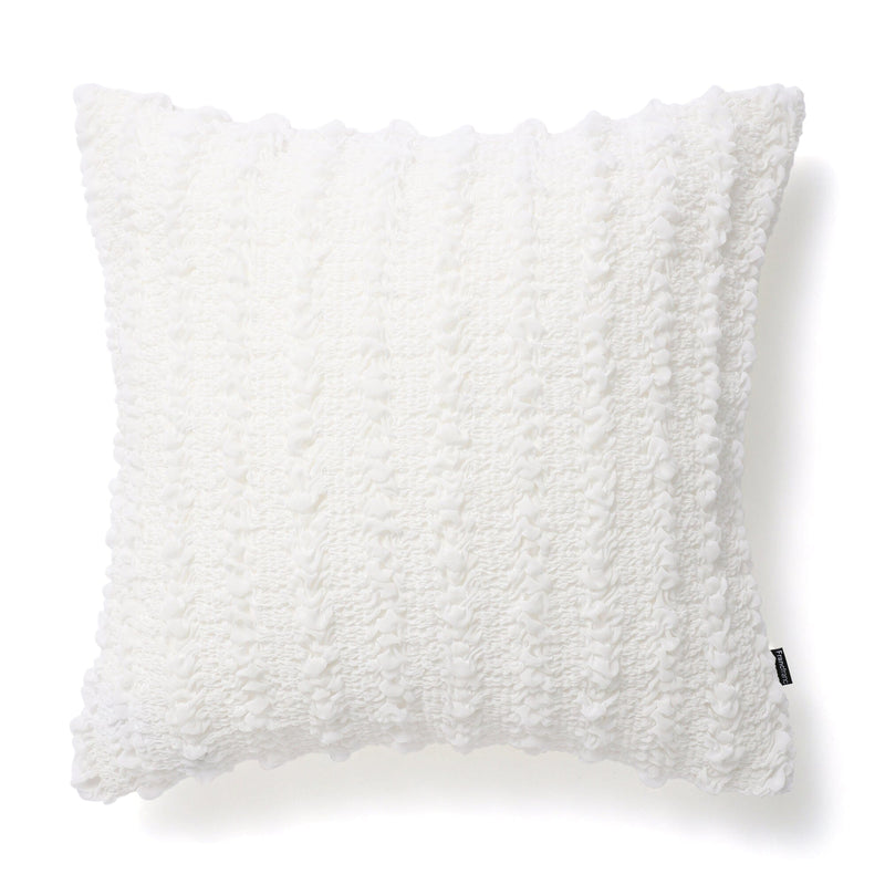 Chiffon Gather Cushion Cover 450 X 450 White