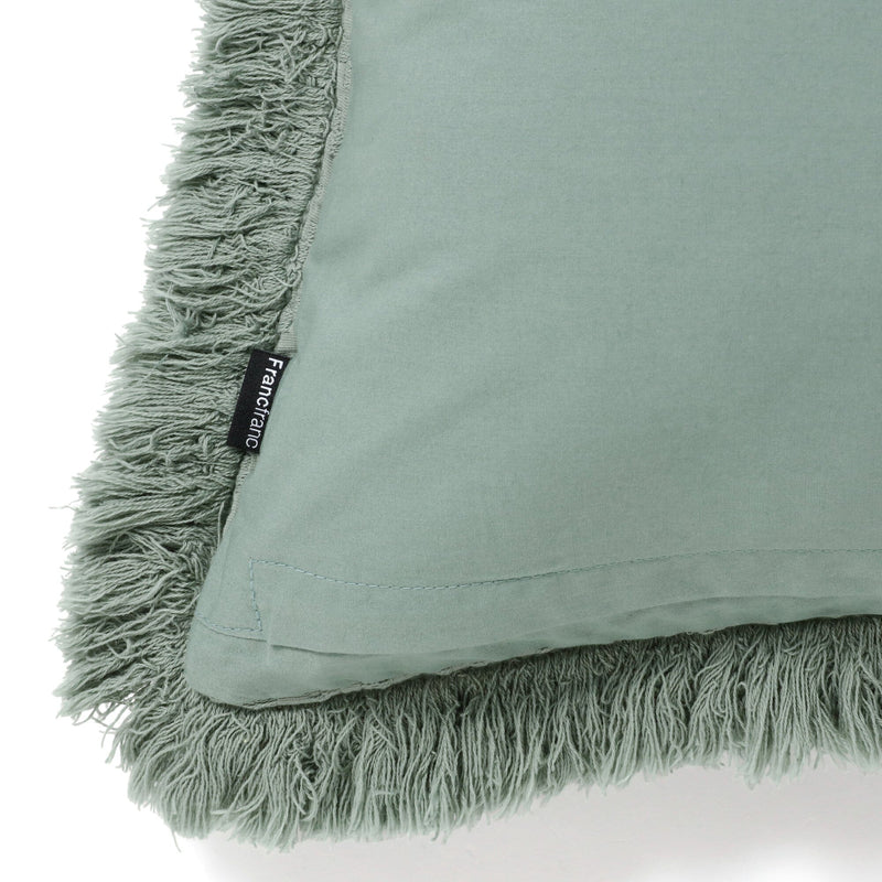 Diamond Fringe Cushion Cover 450 X 450 Green