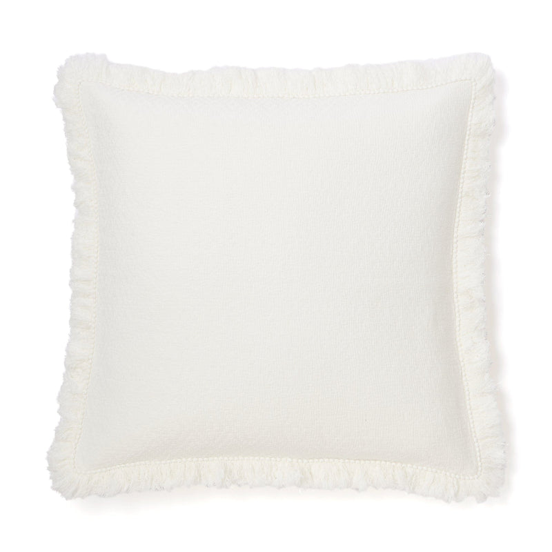 Diamond Fringe Cushion Cover 600 X 600 White