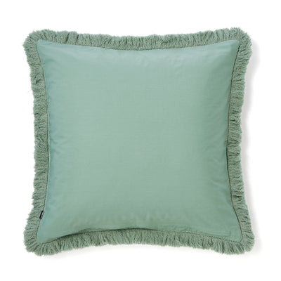 Diamond Fringe Cushion Cover 600 X 600 Green