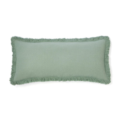 Diamond Fringe Cushion Cover 1000 X 450 Green