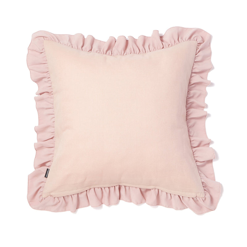 Matte Satin Frill Cushion Cover 450 X 450 Pink