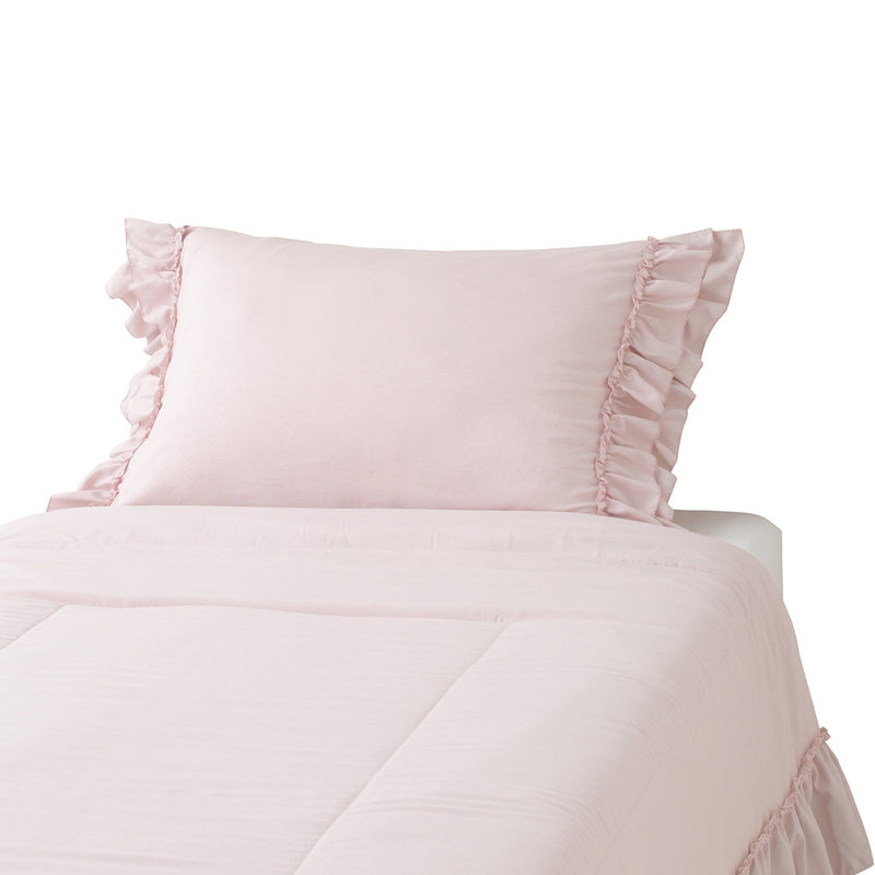 Fuwaro Summer Pillow Case Frills  700 X 500 Pink