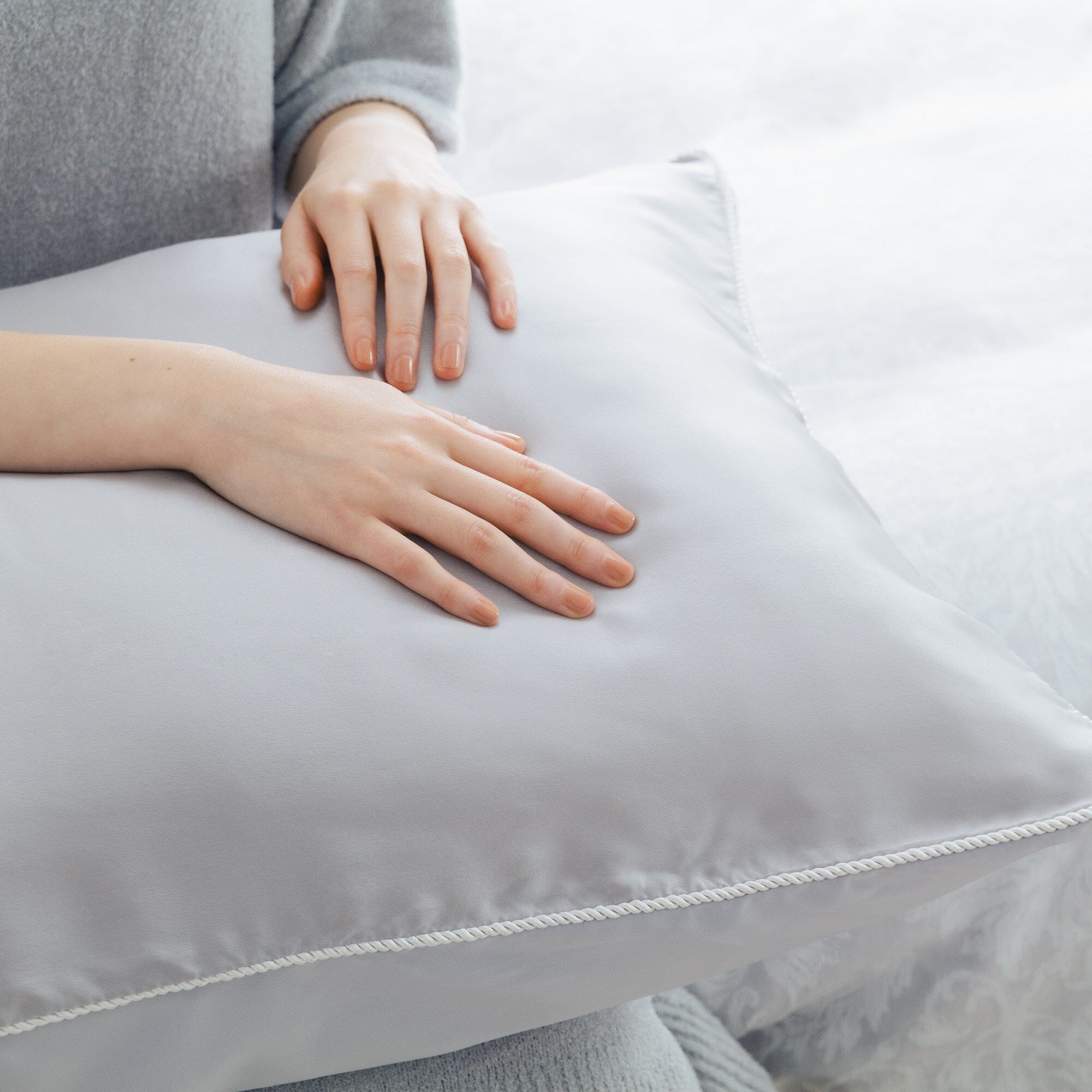 Front Silk Pillow Case 500 X 700  Ivory