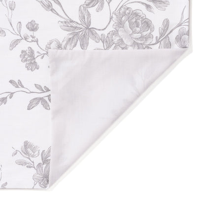 Classic Flower Comforter Case Single Gray
