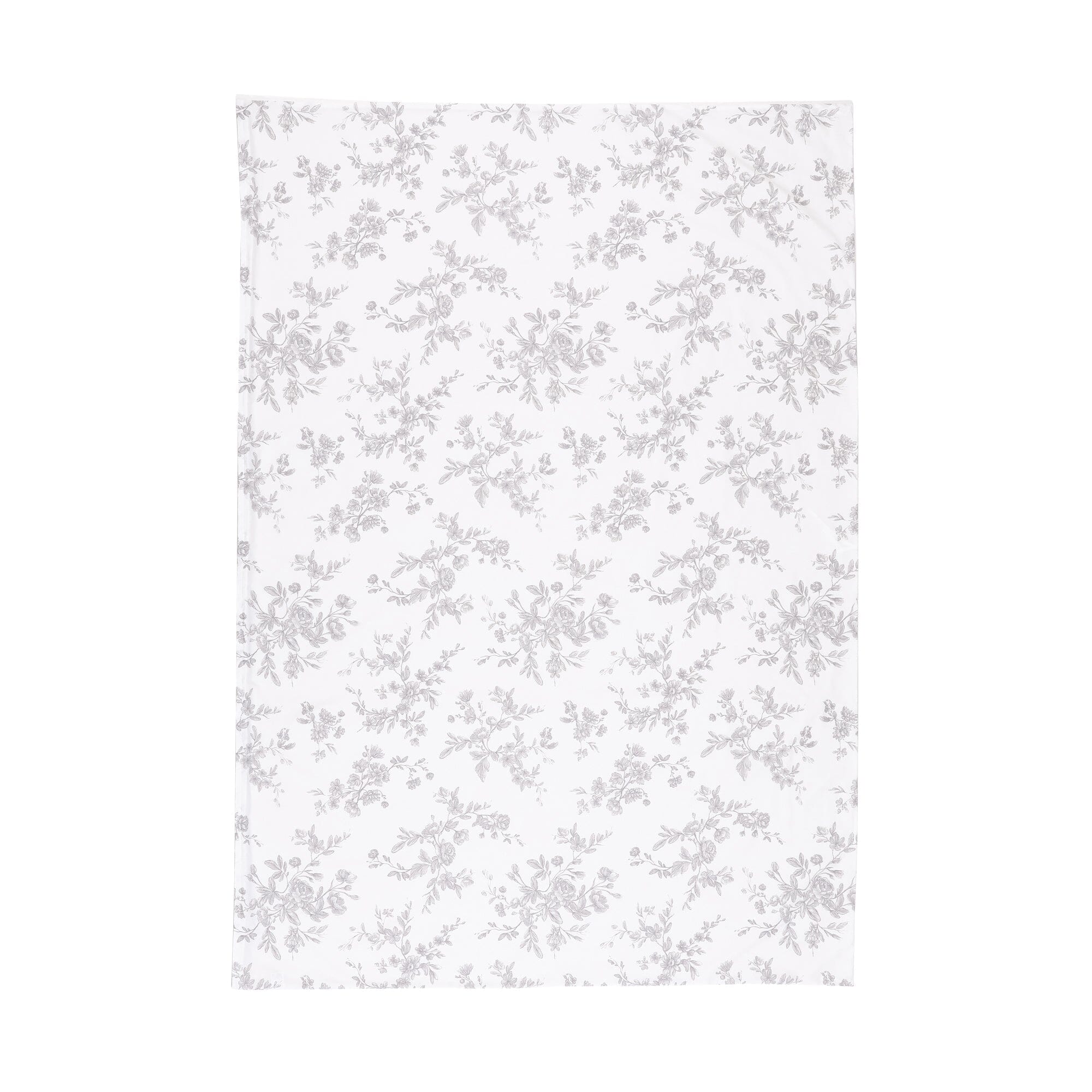 Classic Flower Comforter Case Single Gray