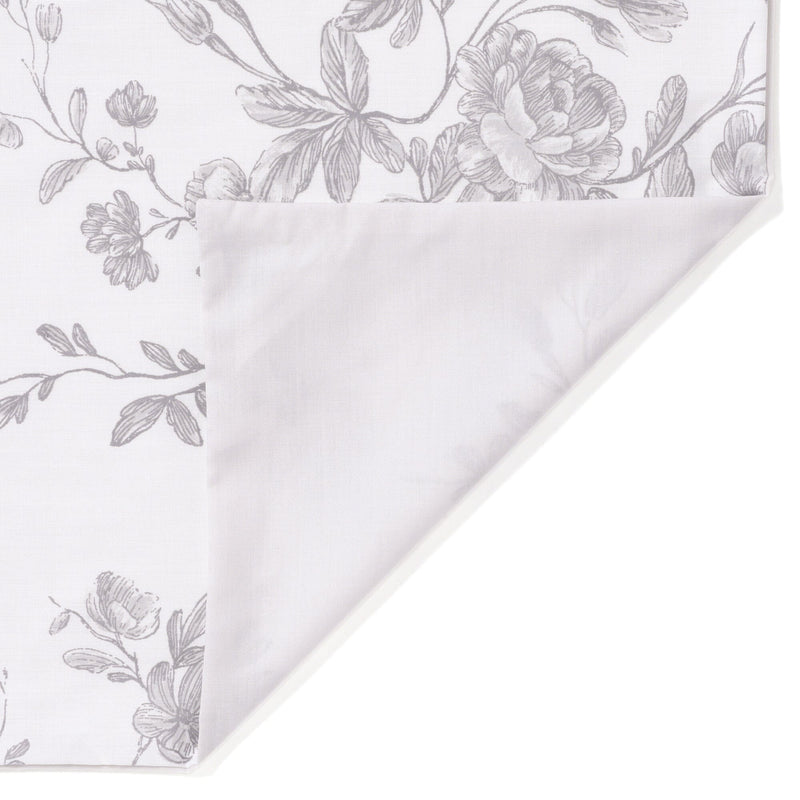 Classic Flower Comforter Case Double Gray