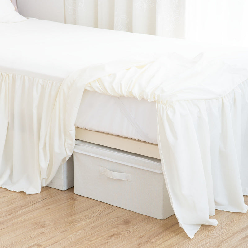 BED SKIRT SINGLE IVORY