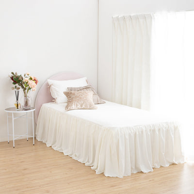 BED SKIRT SINGLE IVORY