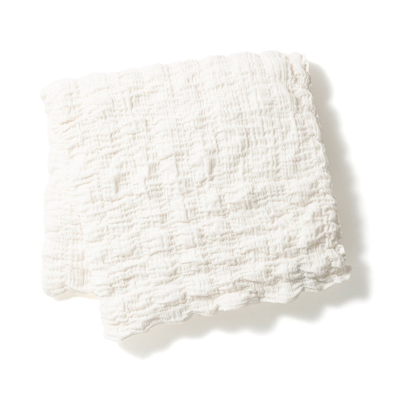 RIPPLE 夏季毯子 大號1800 x 1900白色