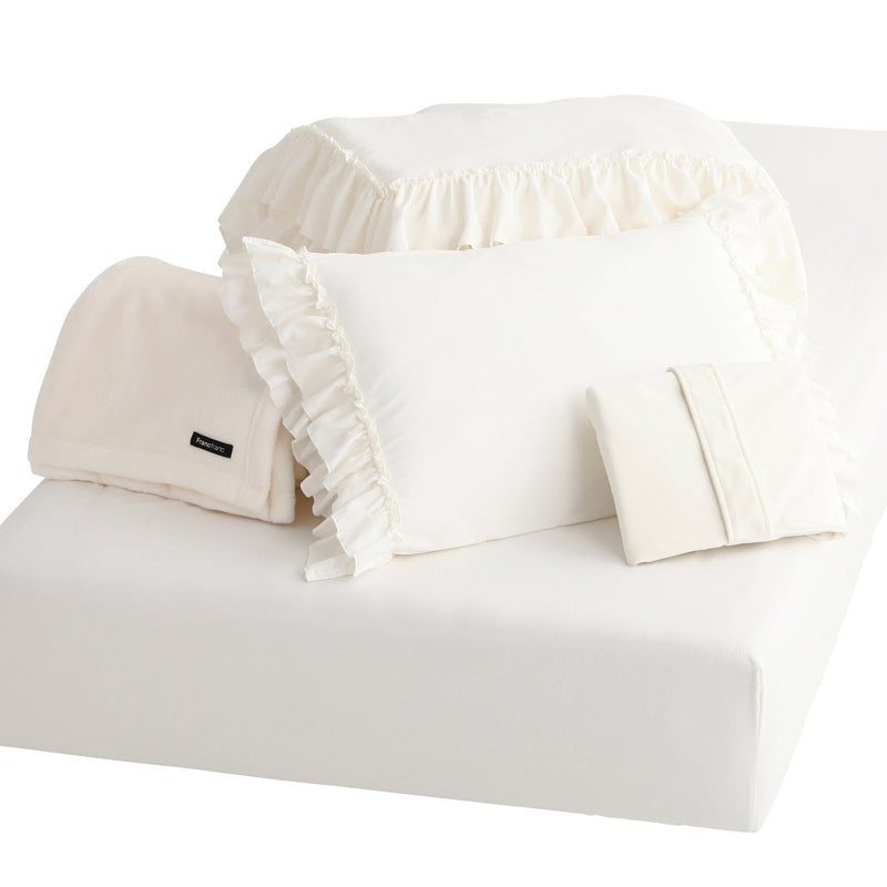 Easy Bedding Set Plus Frill Single White