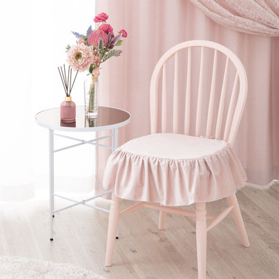 Frill Chair Seat Cushion  Pink