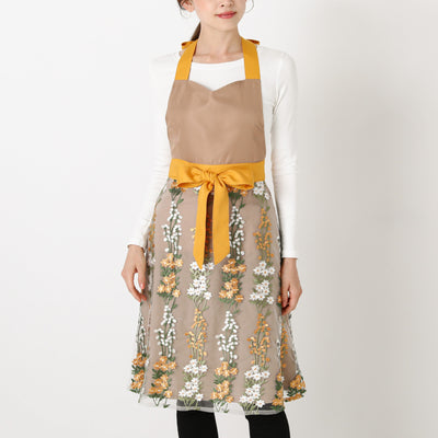 TULLE  FULL APRON  BROWN