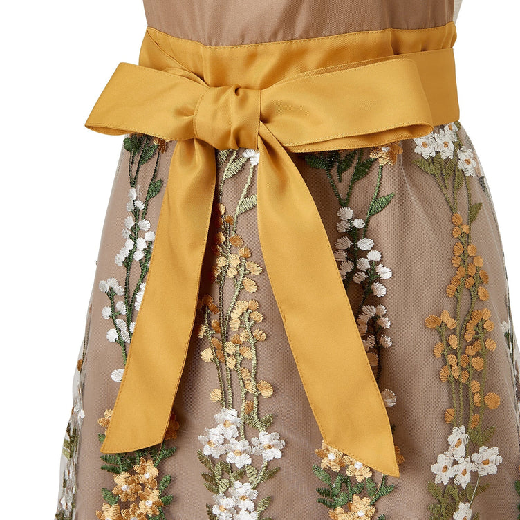 TULLE  FULL APRON  BROWN