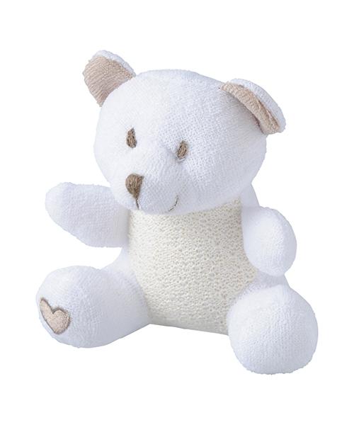 KALA BATH SCRUBBER BEAR WHITE