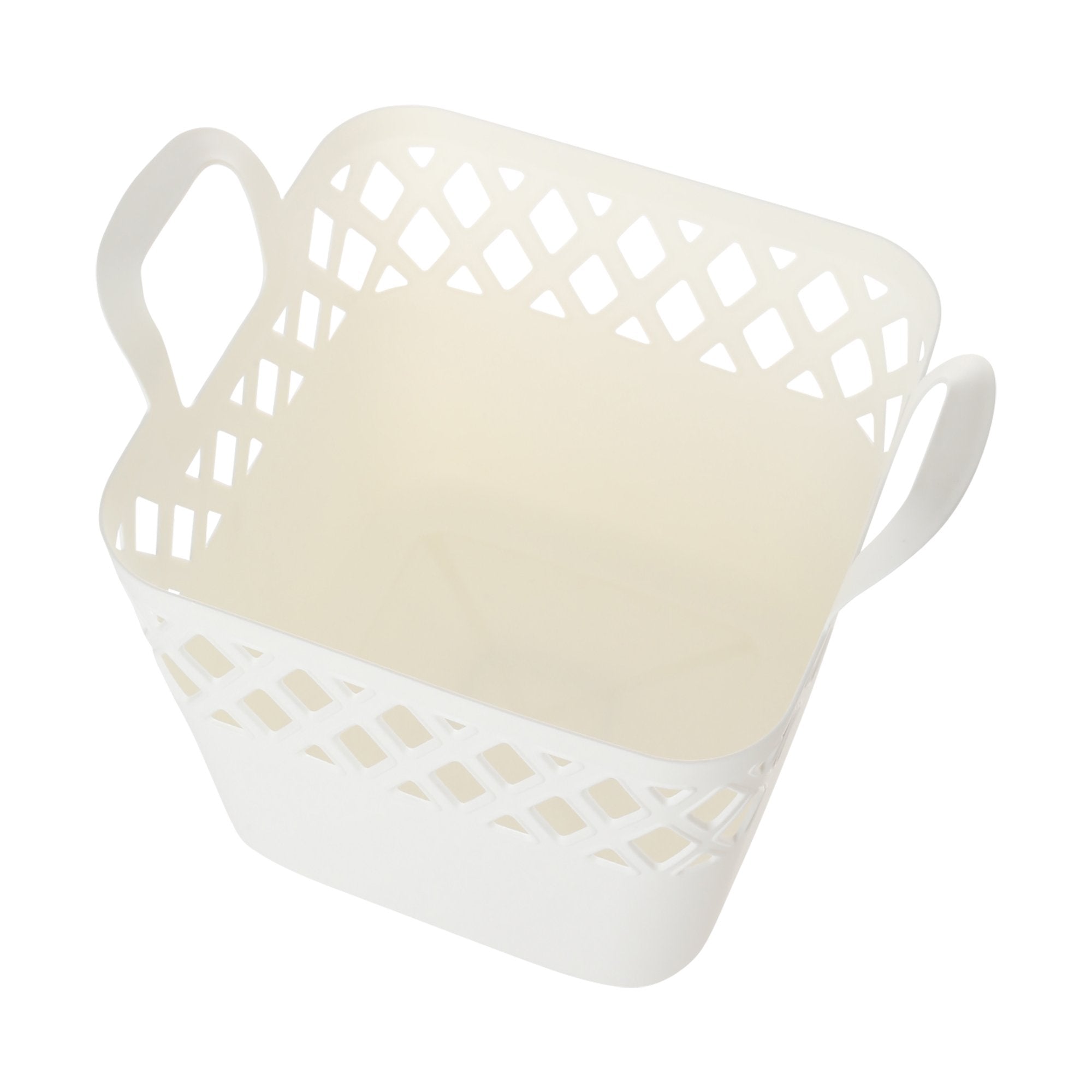 SQUARE Laundry Basket Small White