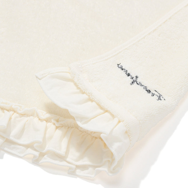 FRILLS FACE TOWEL White