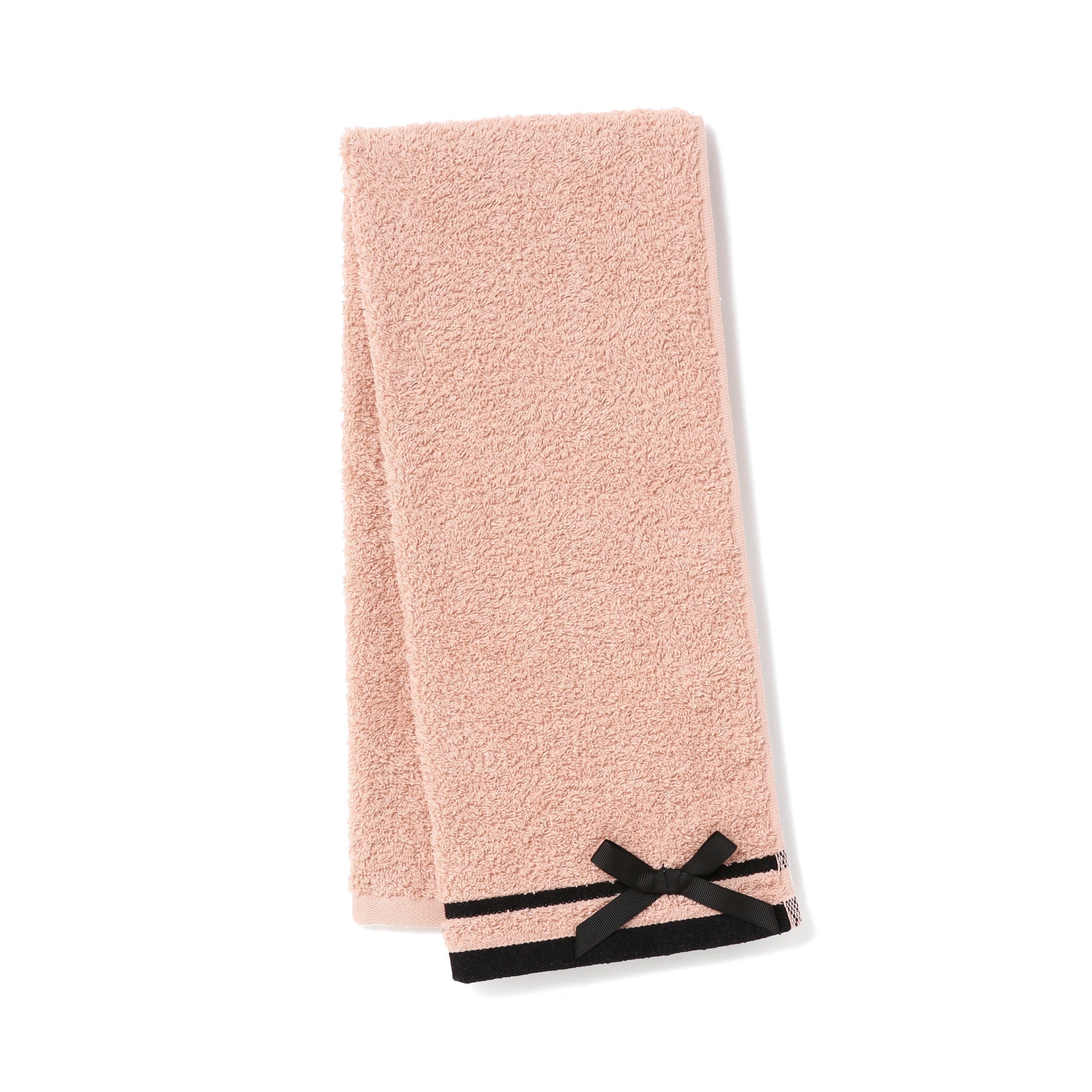 QUICK DRY FACE TOWEL RIBBON PINK