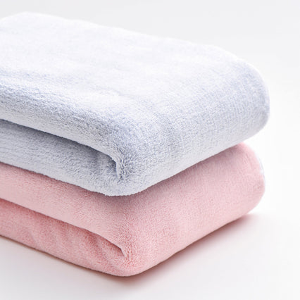 MICROFIBER BATH TOWEL SCALLOP PINK