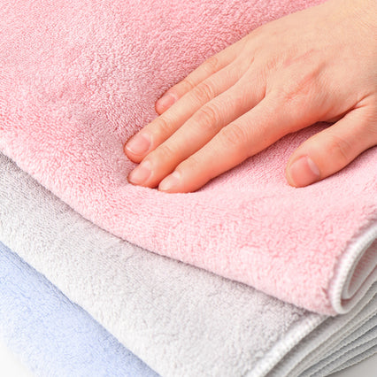 MICROFIBER BATH TOWEL SCALLOP PINK