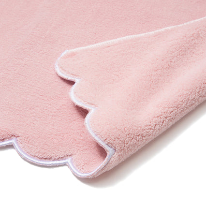 MICROFIBER BATH TOWEL SCALLOP PINK