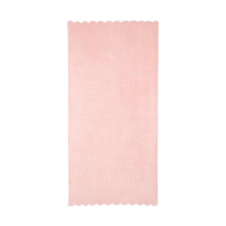 MICROFIBER BATH TOWEL SCALLOP PINK