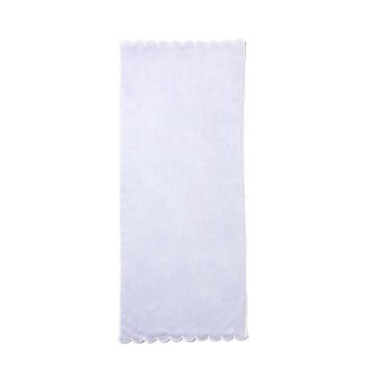 MICROFIBER FACE TOWEL SCALLOP LIGHT BLUE