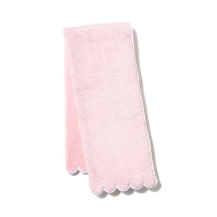 MICROFIBER FACE TOWEL SCALLOP PINK