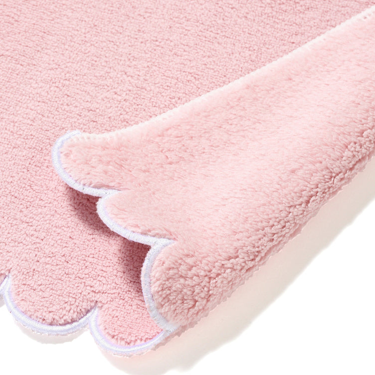 MICROFIBER FACE TOWEL SCALLOP PINK