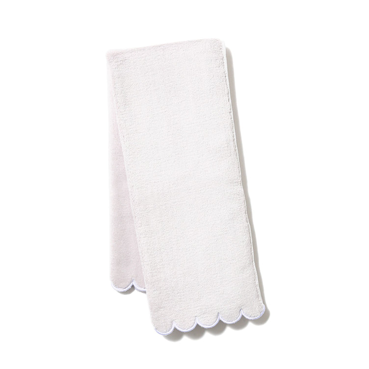 MICROFIBER FACE TOWEL SCALLOP GRAY