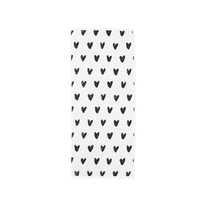 22SS VALE FACE TOWEL HEART WHITE