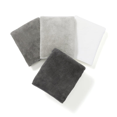 Microfiber 4Set Face Towel Gray