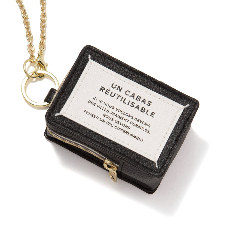 BAGCHARM ECOBAG TYPO BLACK